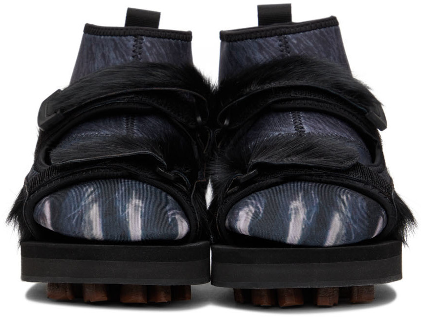 Doublet Black Suicoke Edition Animal Foot Layered Sandals Doublet