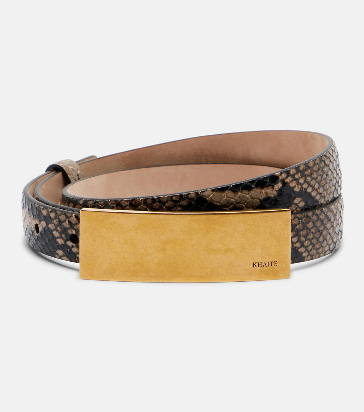 Khaite Berlin snake-effect leather belt