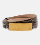Khaite Berlin snake-effect leather belt