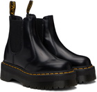 Dr. Martens Black 2976 Polished Smooth Platform Chelsea Boots