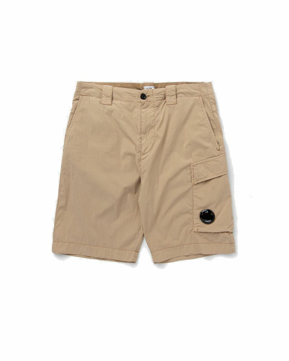 Photo: C.P. Company 50 Fili Stretch Utility Shorts Beige - Mens - Cargo Shorts