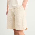 Drôle de Monsieur Men's Monogramme Towelling Shorts in Off White
