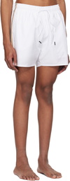 BOSS White Iconic Swim Shorts