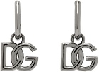 Dolce&Gabbana Gunmetal DG Logo Earrings