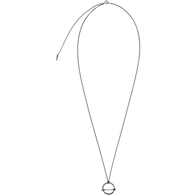 Photo: Ann Demeulemeester Silver Long Circle Pendant Necklace