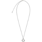 Ann Demeulemeester Silver Long Circle Pendant Necklace