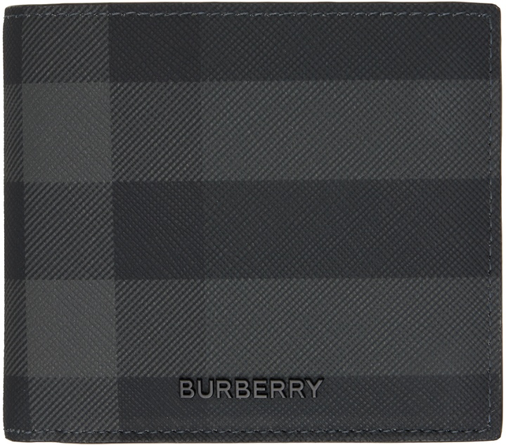 Photo: Burberry Gray & Black Check Wallet