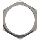 Off-White Silver Hexnut Ring