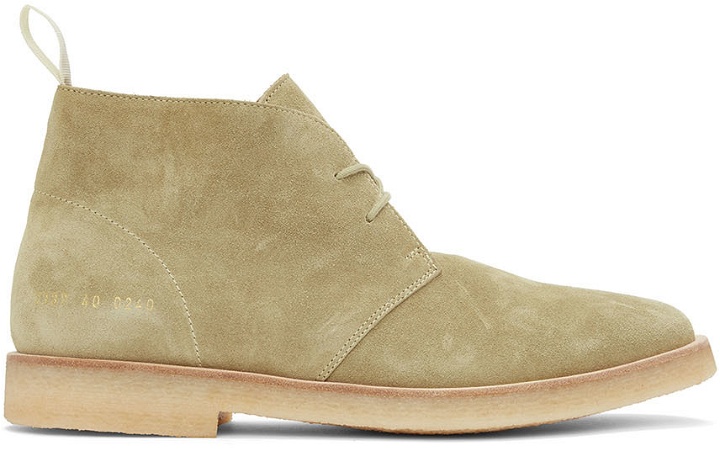 Photo: Common Projects Taupe Chukka Boots