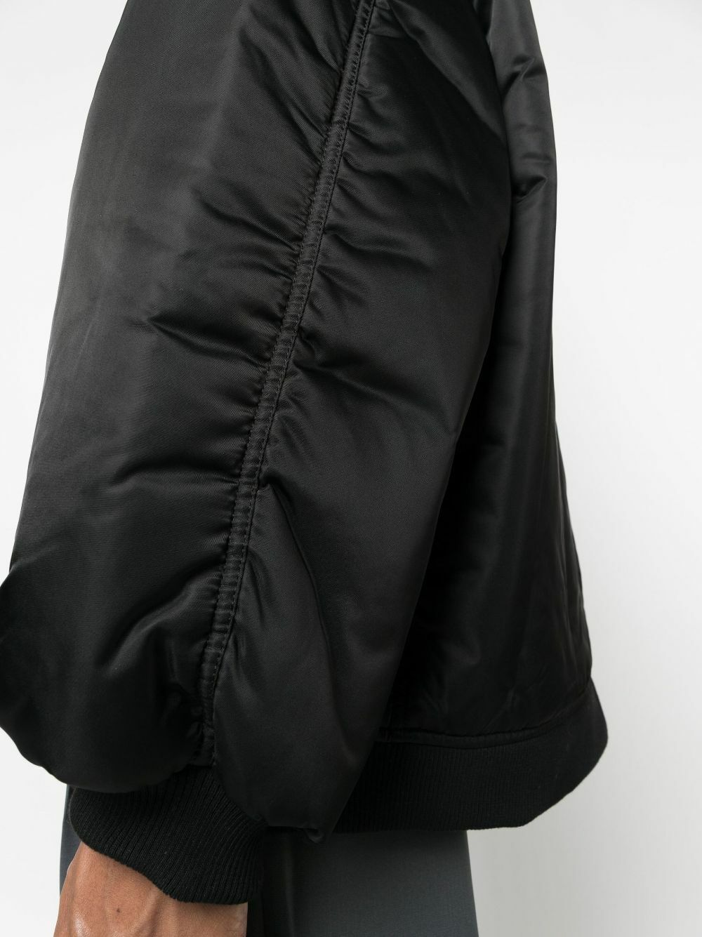 The Frankie Shop Black Astra Oversized Bomber Jacket