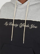 Embroidered Beauty Hooded Sweatshirt in Black