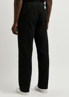 Percival Crinkled Stretch-cotton Trousers Black