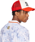 Off-White Red & White Arrow Trucker Cap