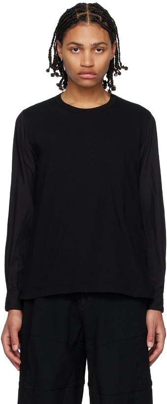 Photo: Comme des Garçons Black Black Paneled Long Sleeve T-Shirt