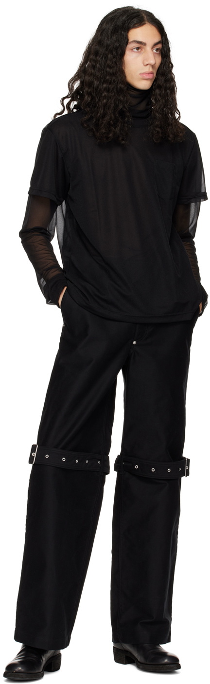 Johnlawrencesullivan Black Sheer T-Shirt