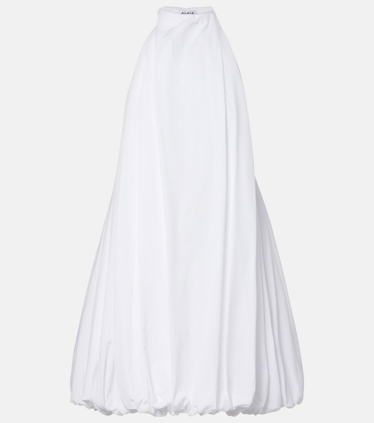 Alaïa Halterneck cotton poplin minidress