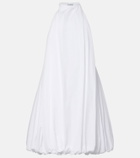 Alaïa Halterneck cotton poplin minidress