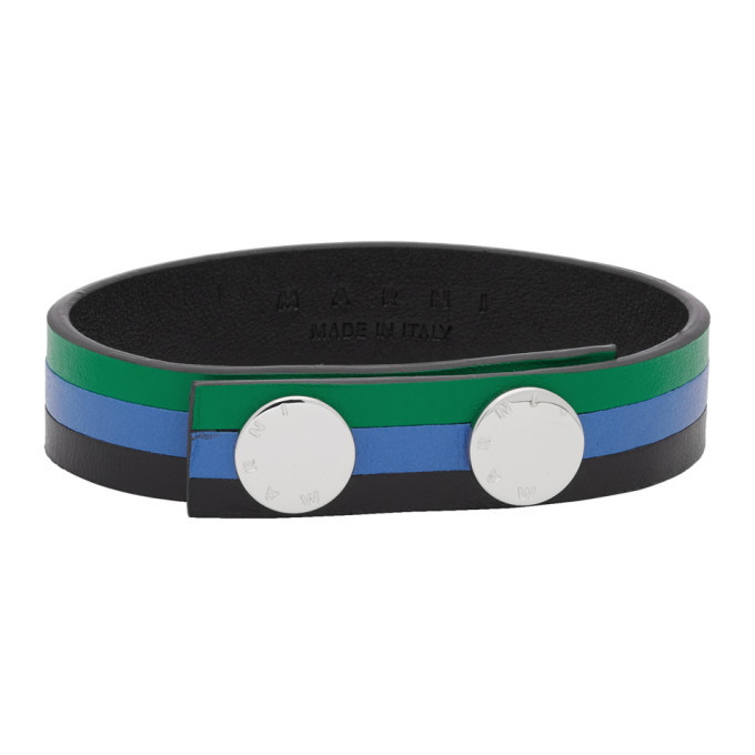 Marni Silver & Green Dice Bracelet