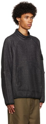 Stone Island Shadow Project Gray Raglan Sweater