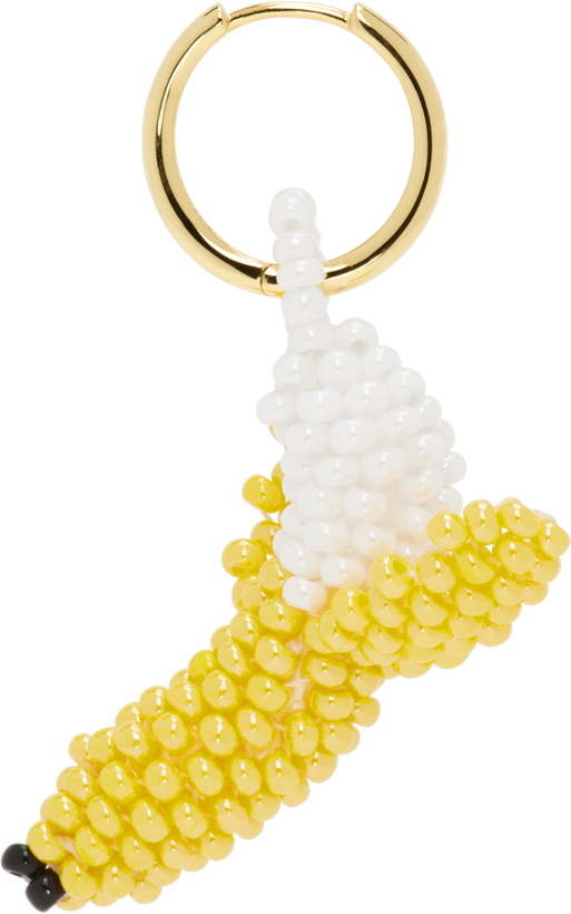 Photo: Pura Utz Yellow & White Banana Single Earring