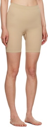 SKIMS Beige Seamless Sculpt Mid Thigh Shorts