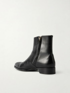 TOM FORD - Elkan Burnished-Leather Chelsea Boots - Black