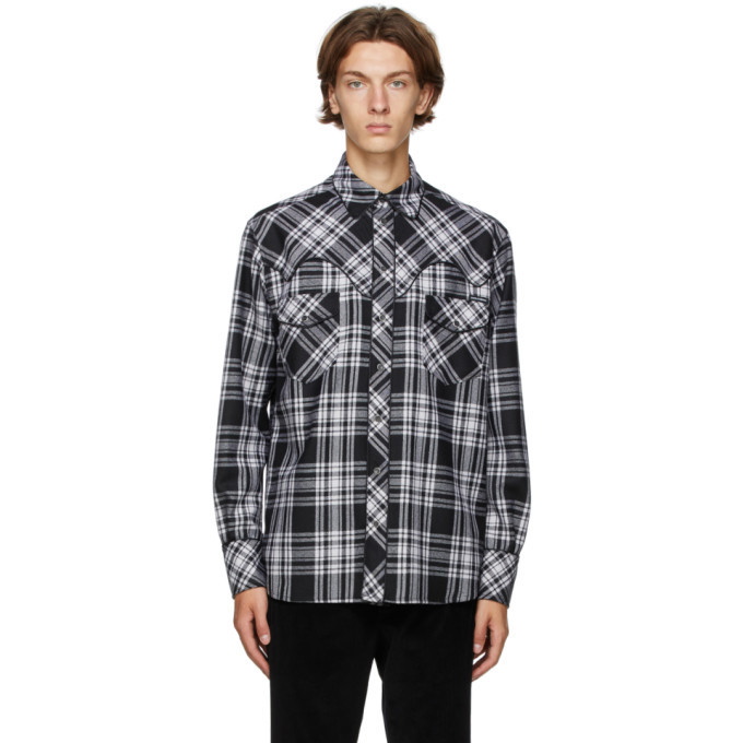 Photo: Dolce and Gabbana Black and White Check Tartan Shirt