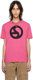 Acne Studios Pink Graphic T-Shirt