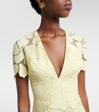 Elie Saab Floral silk-blend guipure midi dress