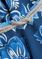 Borgo DE Nor Seraphina Floral-printed Chiffon Midi Dress Blue