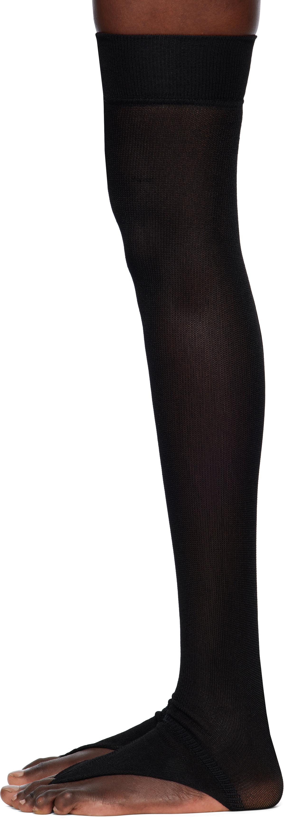 Julie Kegels Black Thong Socks