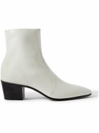 SAINT LAURENT - Vassili 60 Leather Boots - White