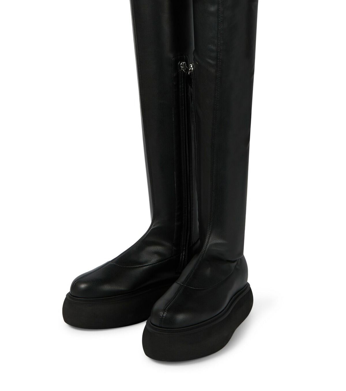 ロングブーツ THE ATTICO BOOTS BLACK The Attico Black Robin OTK Thigh High Boots The Attico