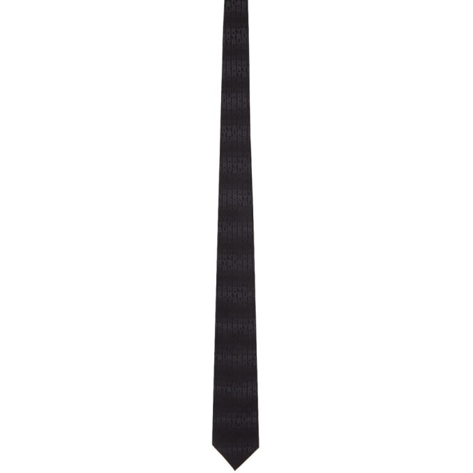 Photo: Burberry Black Silk Monogram Manston Tie