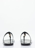 Saint Laurent Cassandre Leather Slides
