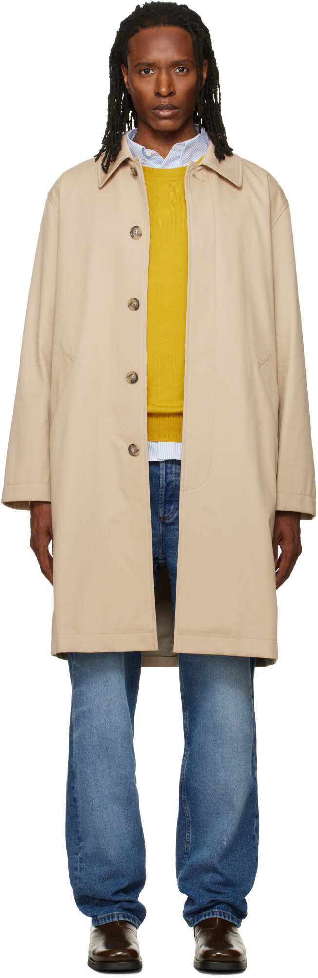 A.P.C. Beige Urban Mac Coat