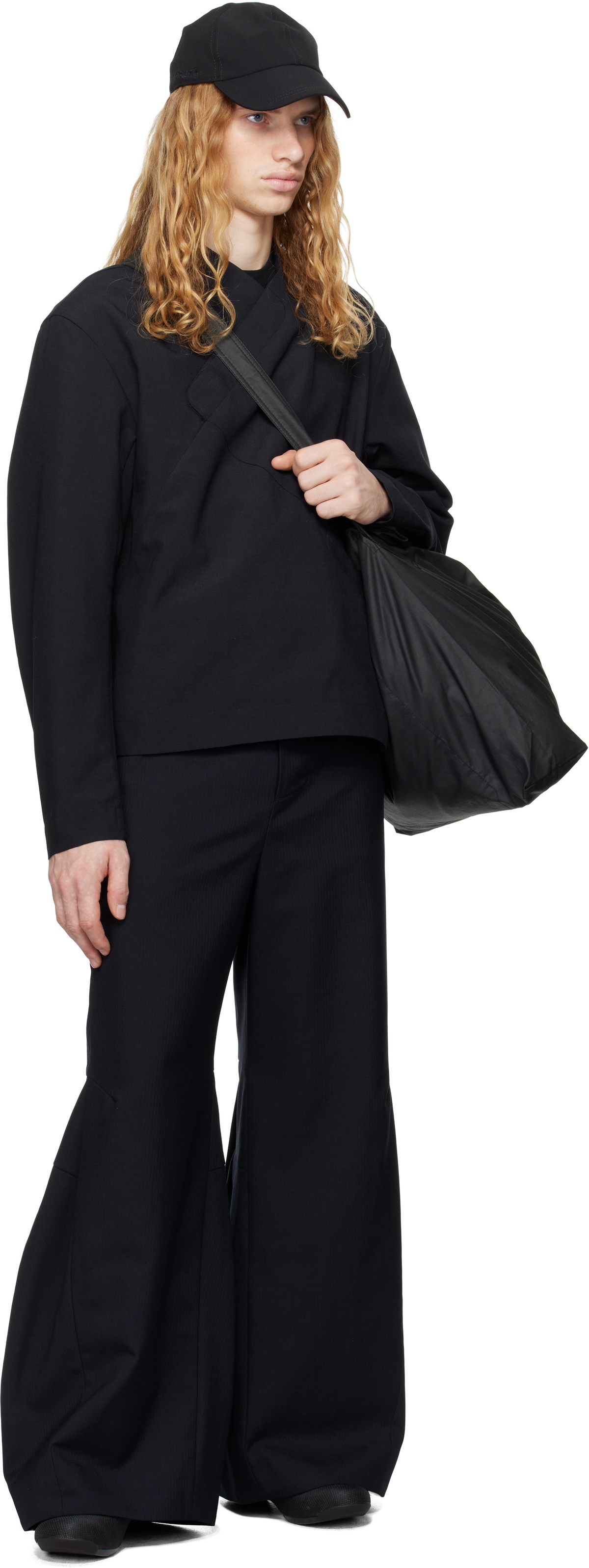 pet-tree-kor Navy Resonance Pleat Trousers pet-tree-kor