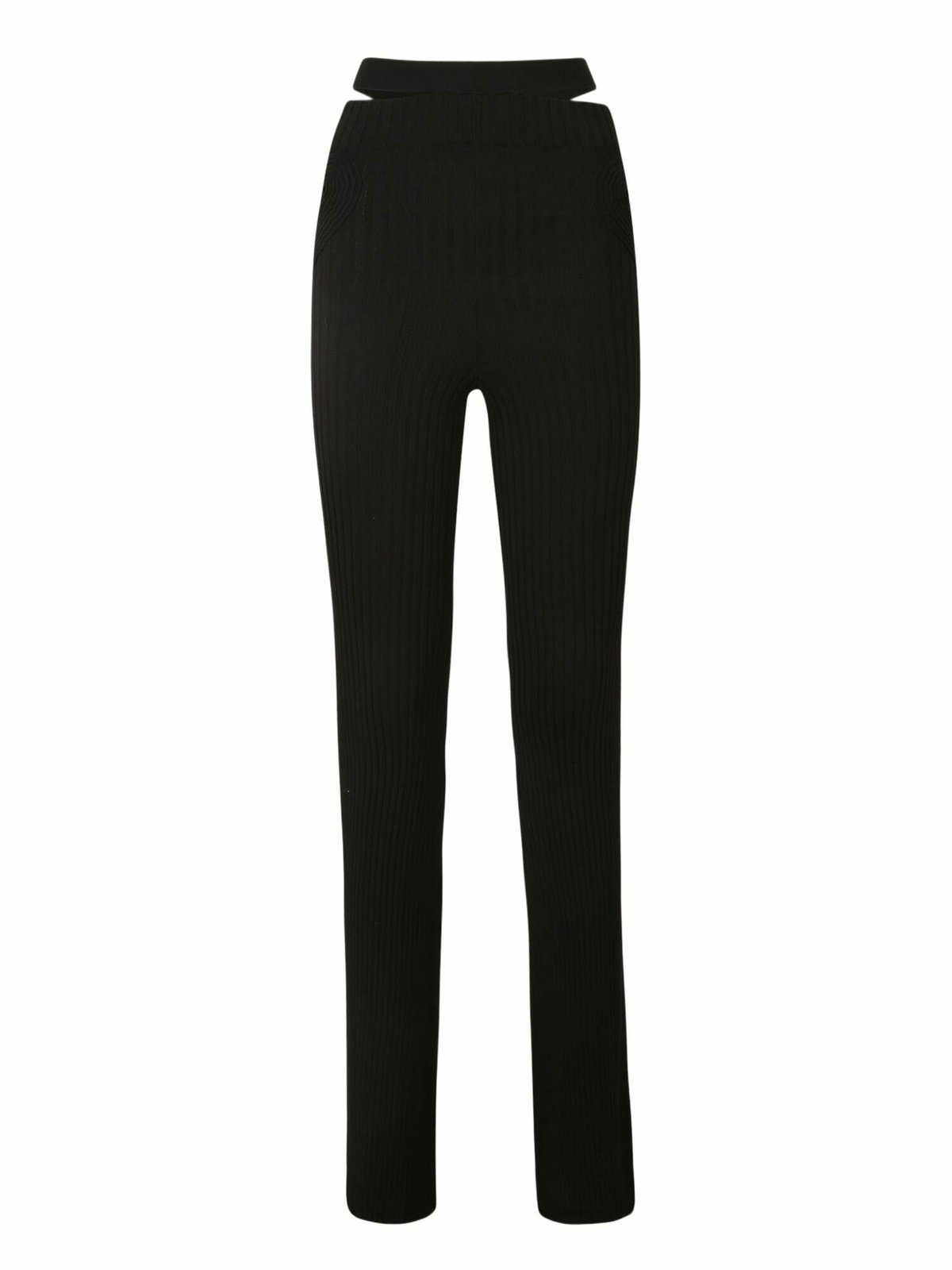 ANDREĀDAMO Ribbed Knit Slim Trousers