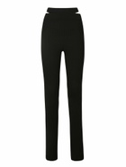 ANDREĀDAMO Ribbed Knit Slim Trousers
