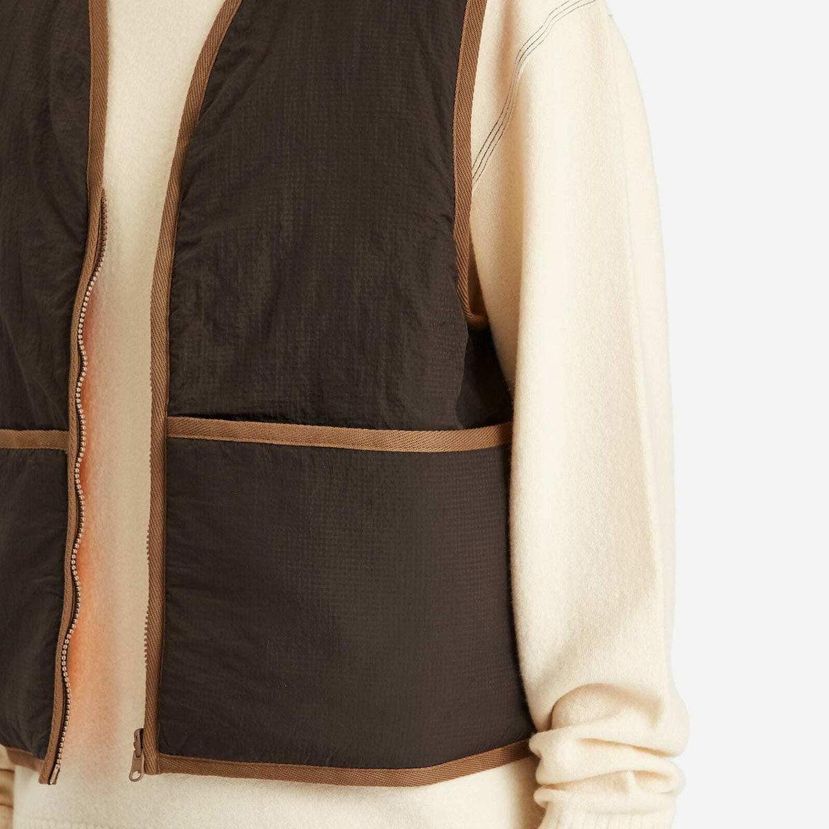 Merely Made Men's Reversible Vest in Brown
