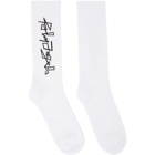 Palm Angels White Desert Logo Socks