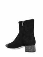 RENÉ CAOVILLA 40mm Suede & Crystals Ankle Boots