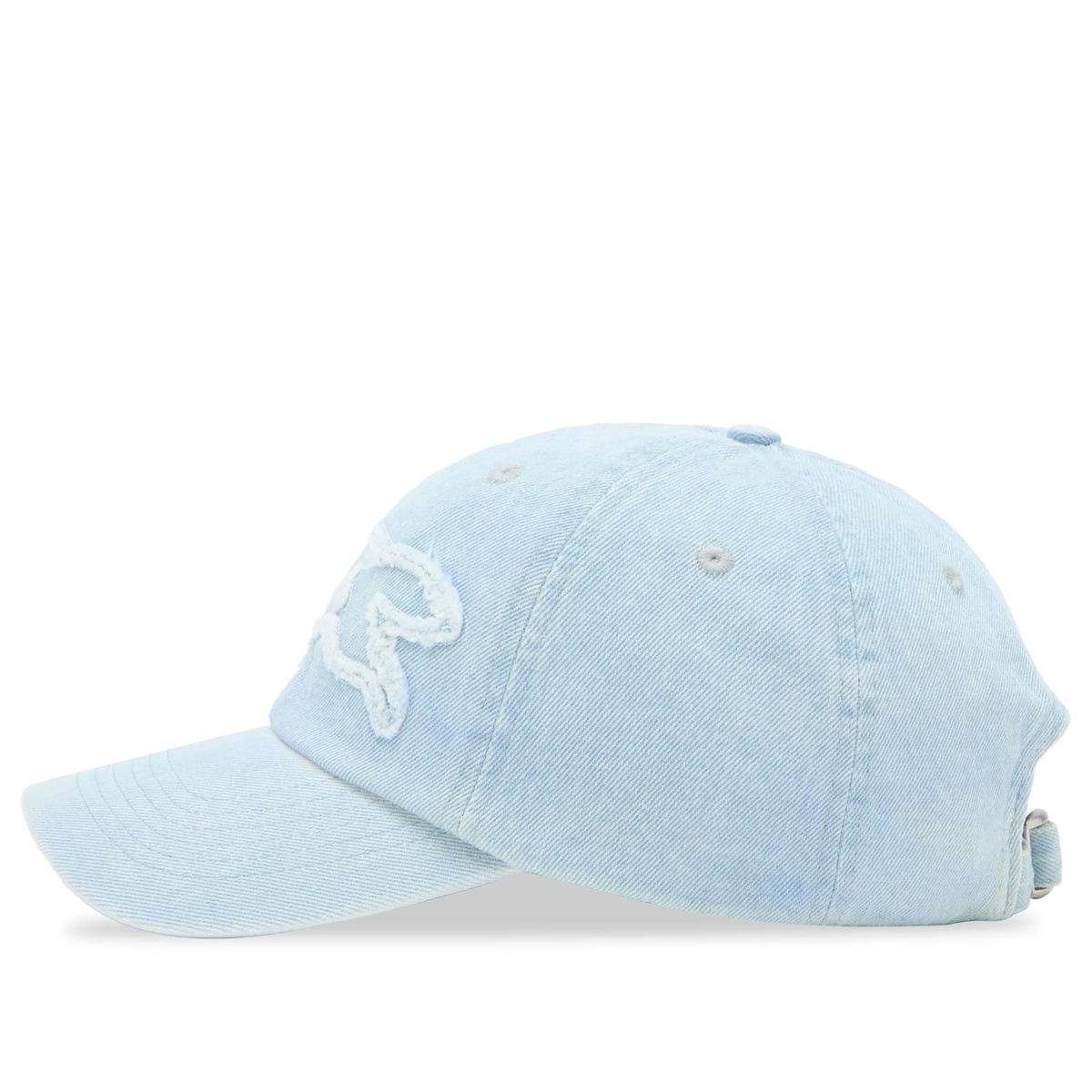 ICECREAM Women's Applique Running Dog Dad Cap in Light Wash Blue 