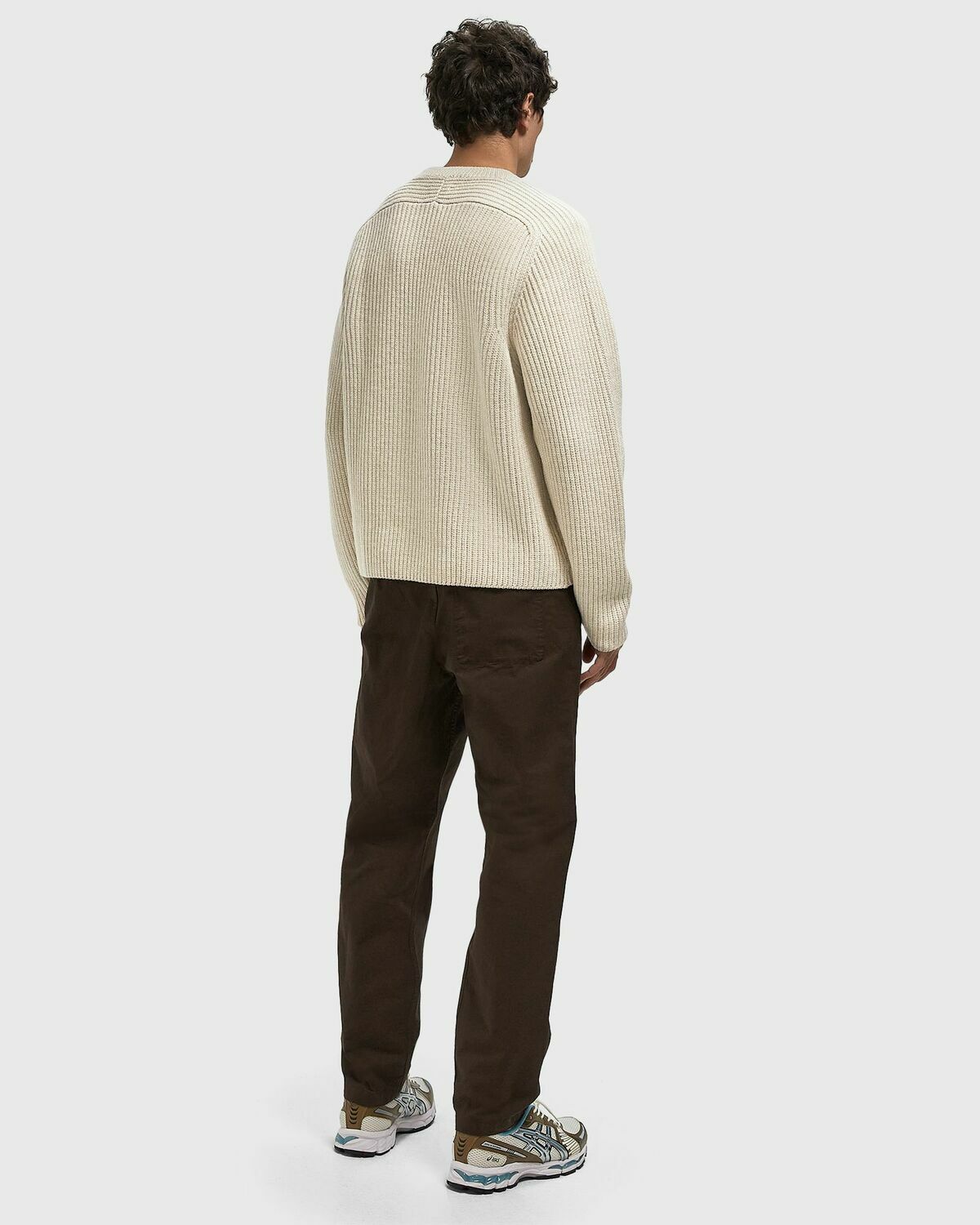 Norse Projects Sigurd Military Rib Crew Neck Beige Mens Pullover