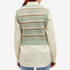 DUNST Women's Patterned Knit Vest in Soft Green