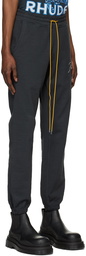 Rhude Black Terry Lounge Pants