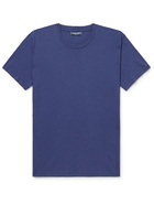 FRESCOBOL CARIOCA - Lucio Slim-Fit Cotton and Linen-Blend T-Shirt - Blue