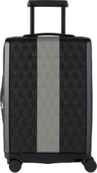 Ferragamo Black Embossed Gancini Trolley Suitcase