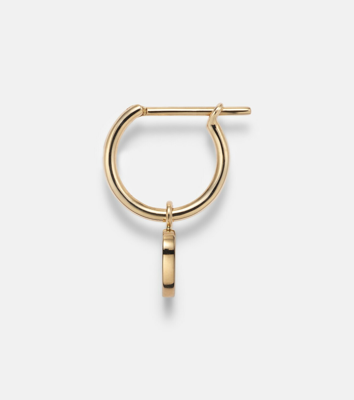 Sophie Bille Brahe Lettre De Mini Cœur 18kt gold single hoop earring with diamonds