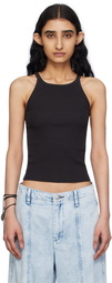 rag & bone Black 'The Essential Rib String' Tank Top